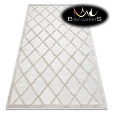 Modern amazing SISAL RUG "SANTO" 58365B trellis beige structural easy to clean