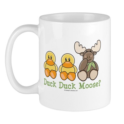 CafePress Funny Duck Duck Moose Mug 11 oz Ceramic Mug (168642424)