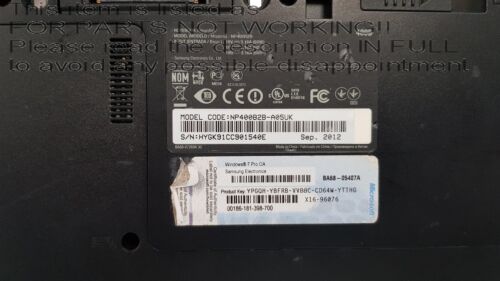 FOR SCRAP!! Samsung 400b 12.5 Intel Core i3 Laptop FULL SPECS UNKNOWN - Picture 7 of 16