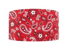 1.5 INCH GROSGRAIN RIBBON Hair Bow Supplies Bandana Paisley Farm Red 1103747
