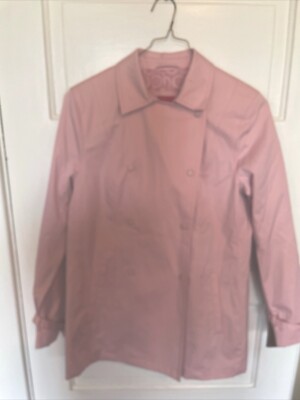 Espirit Double Breasted  Rain Coat Woman s Medium Pink