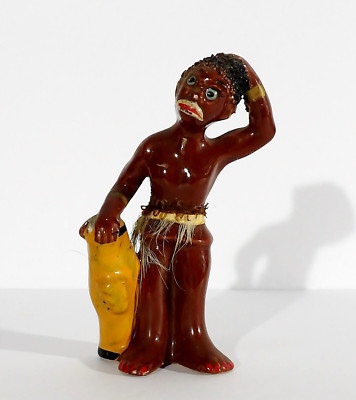 Vintage Zulu Warrior Golfer Figurine 4.75'' Tall