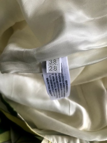 Massimo Dutti Silk Summer Green Yellow Dress Women's Size 28 - Picture 5 of 5