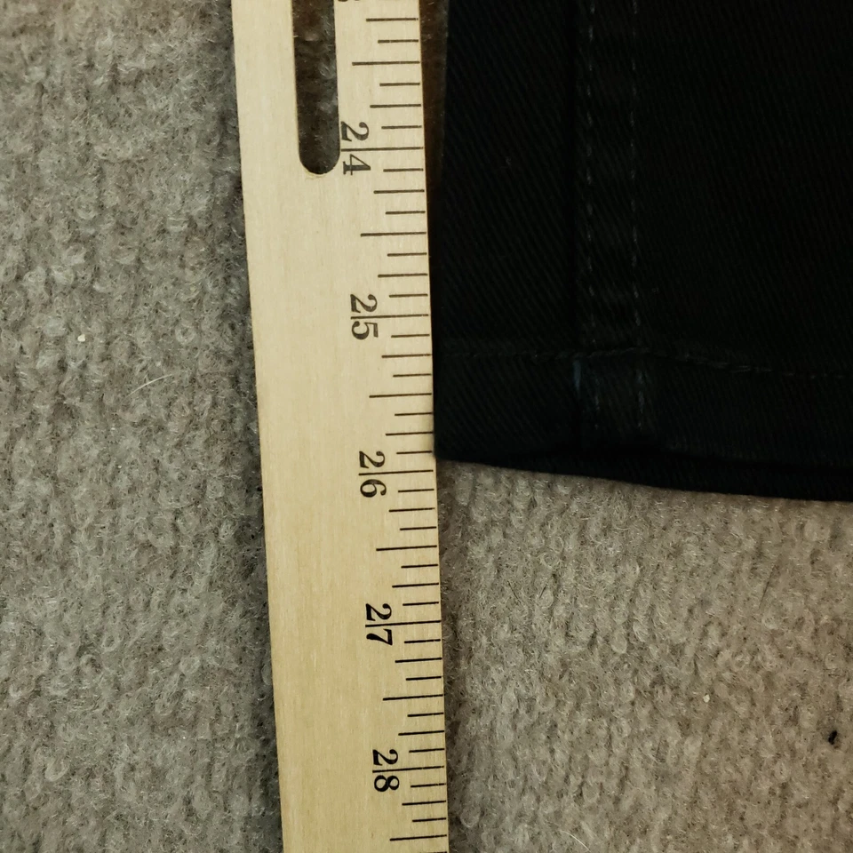 Pantalones de mezclilla Harbor Bay para hombre 40x26 negros calce suelto pierna recta algodón bolsillo Z Foto 3 de 4