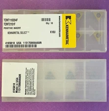 10pc  KENNAMETAL TCMT 110204 F  /  TCMT 2151 F  Carbide Inserts; K10U🎯Machinist