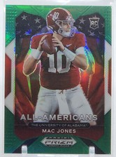 💥MAC JONES ROOKIE 2021💥PANINI PRIZM GREEN DRAFT PICK ALL AMERICAN💥PATRIOTS🔥