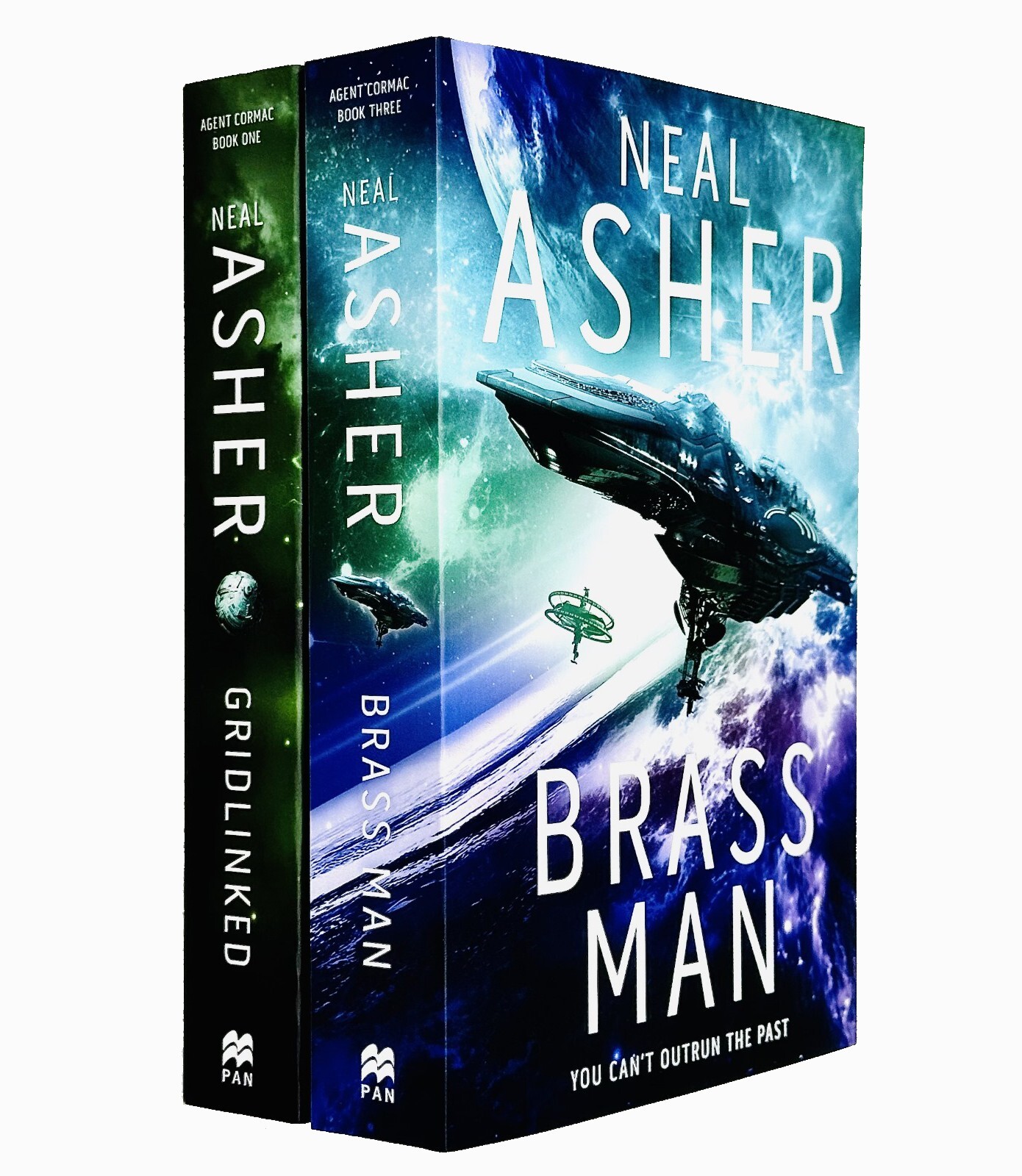 Agent Cormac Series Collection 2 Books Set by Neal Asher Gridlinked, Brass Man