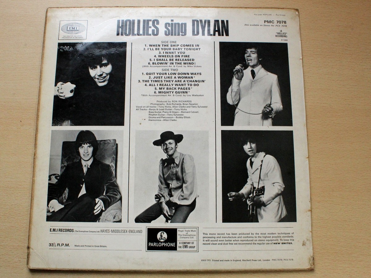 The Hollies/Sing Dylan/1969 Parlophone Mono LP | eBay UK