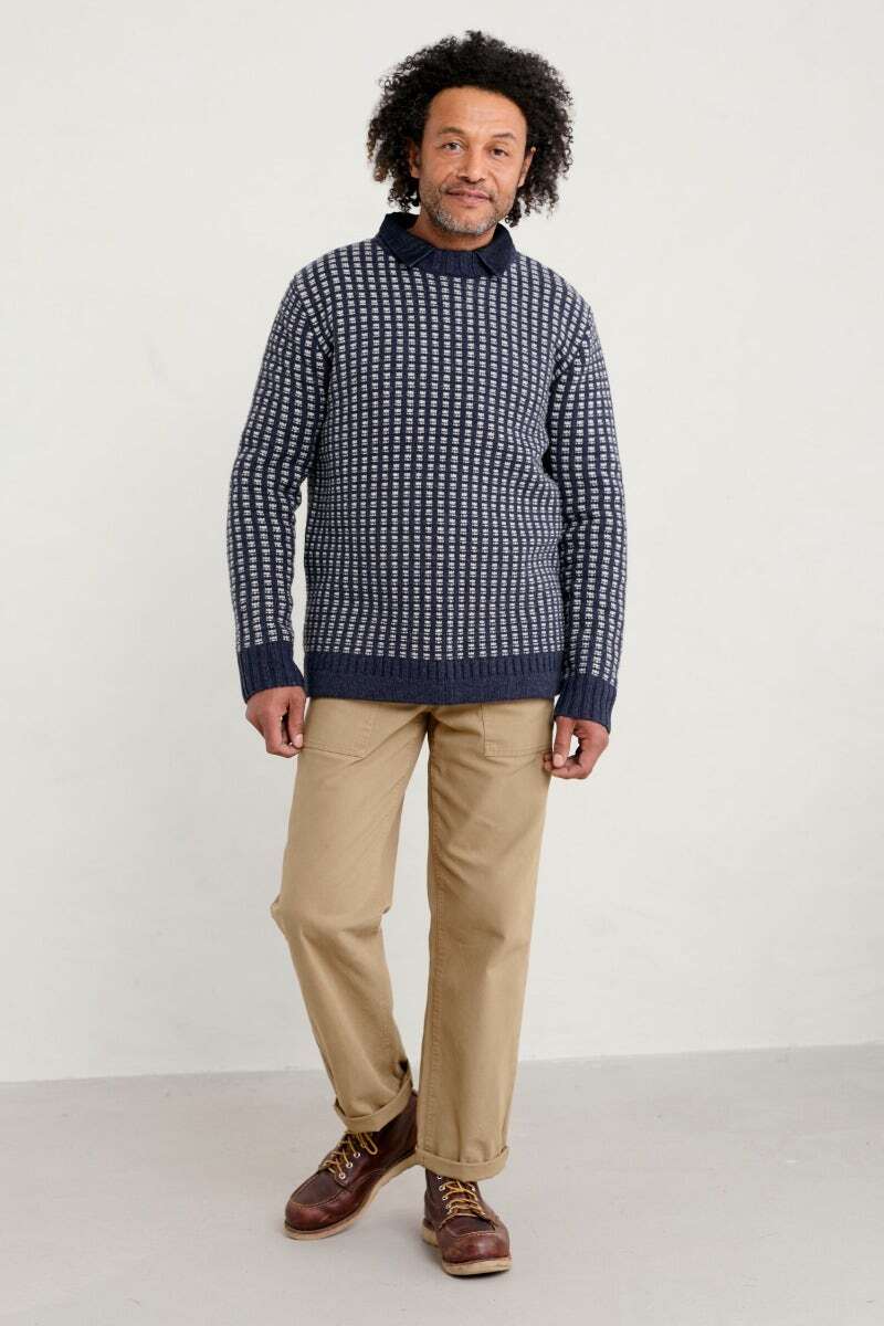 Seasalt Men's Jumper natural Men's Tolperran Lambswool Rich Jumper