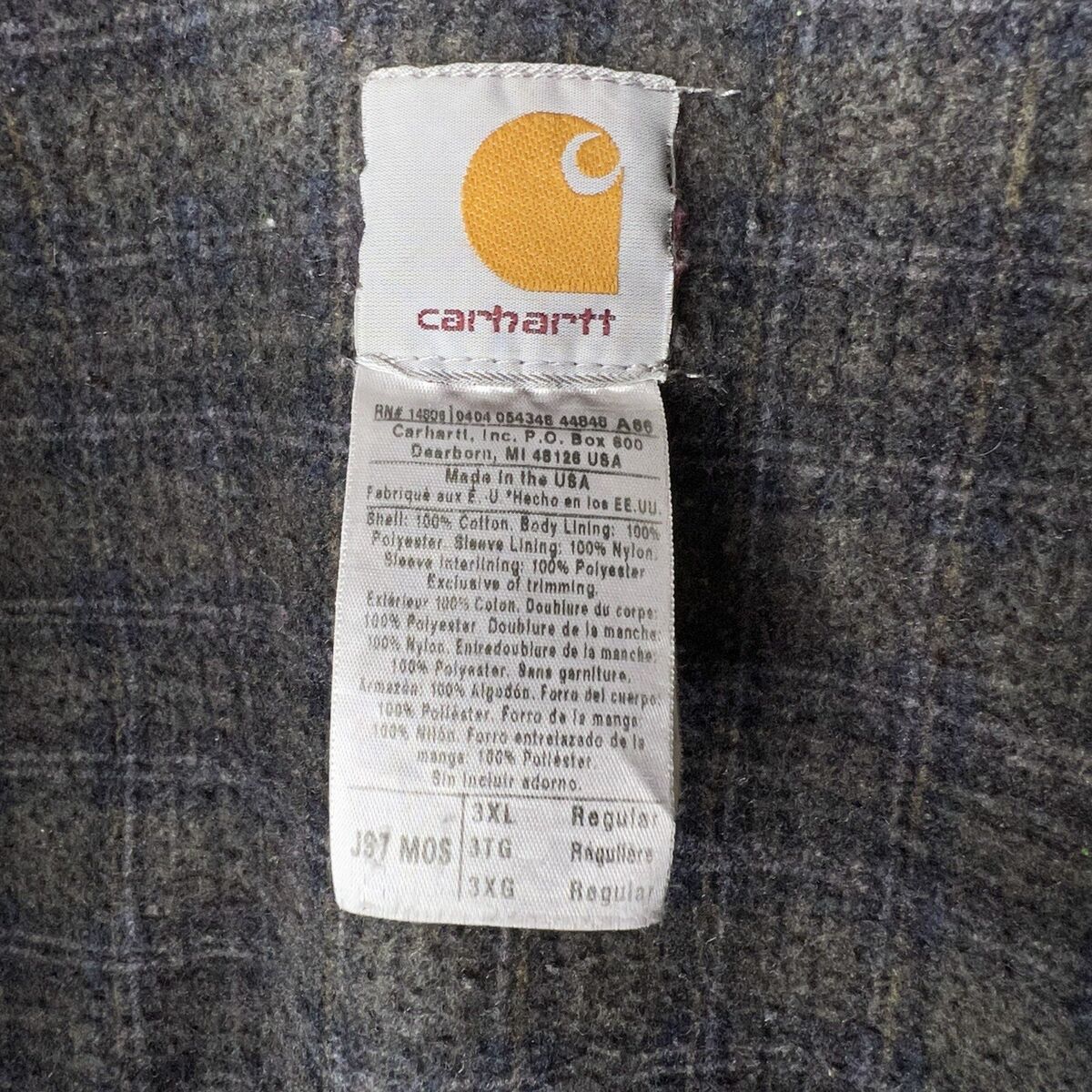 Carhartt J97 MOS Green Blanket Lined Detroit Jacket Made USA Carhartt J97 MOS Green Blanket Lined Detroit Jacket Made USA