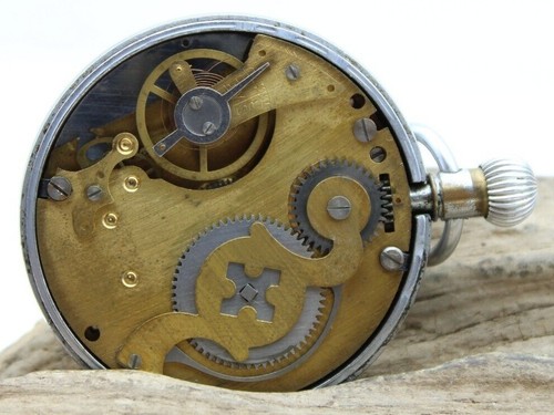 TEGROV RAILWAY REGULATOR SWISS POCKET WATCH 49.2mm DIA FOR REPAIR (F4F2) - Picture 3 of 5