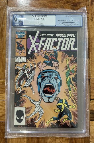 X-FACTOR #6 Pgx 9.2 July 1986 1st App Apoclypse & Alliance of Evil , Not Cgc