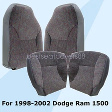 For 1998-2002 Dodge Ram 1500 2500 3500 Front Bottom Top Replacement Seat Cover