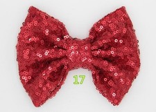 5" Big Messy Glitter Sequin Novelty Bow Hair Alligator Clip Clips