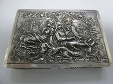 KA1323-800er Silber Dose Antik Ma&szlig;e 1,5x8x5,5 cm Gewicht 91,7 Gramm