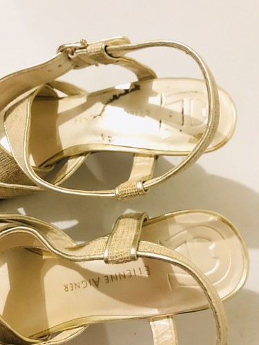 Sandali donna Etienne Aigner taglia 7 oro slingback Julia punta aperta - Foto 5 di 11