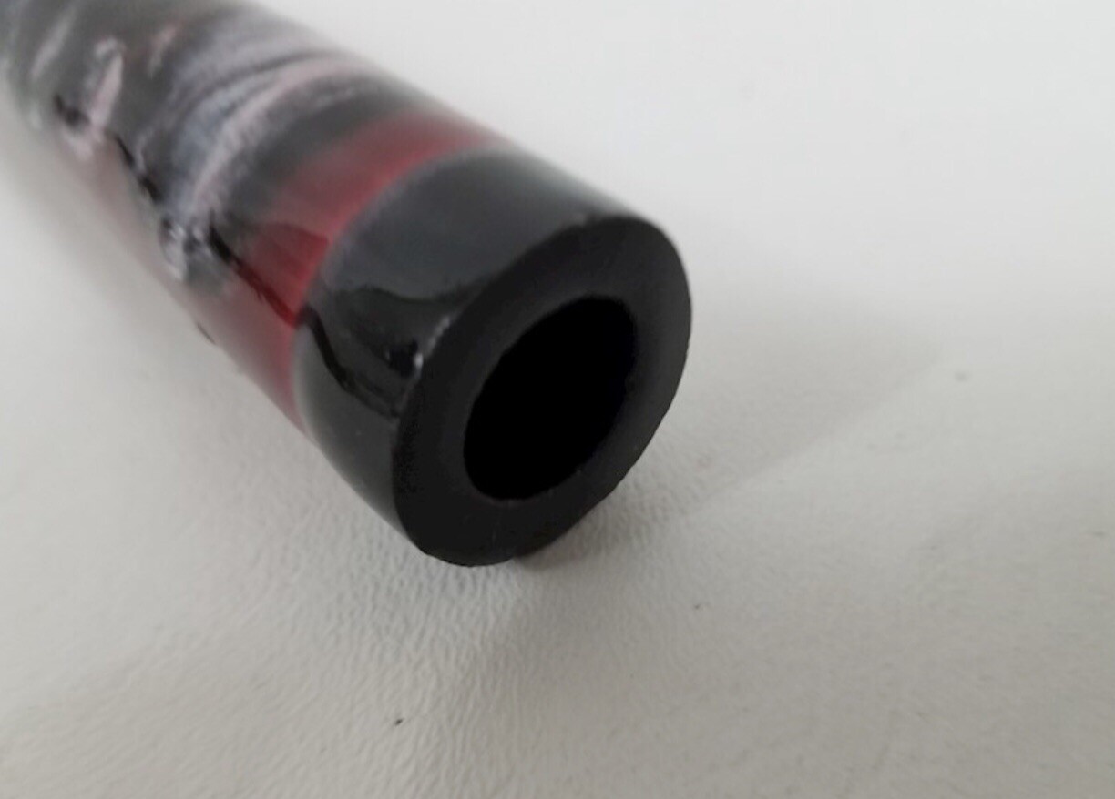 Red Multicolor/Pattern Artisan Ceramic Fllute Lon… - image 2