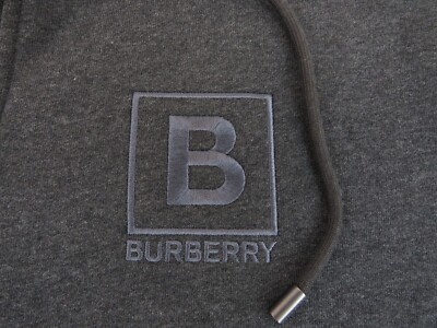 $920 MENS BURBERRY FORDSON GRAY COTTON BBOX LOGO ZIP CHECK