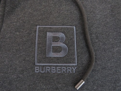 $920 MENS BURBERRY FORDSON GRAY COTTON BBOX LOGO ZIP CHECK HOODIE JACKET M - Picture 7 of 13