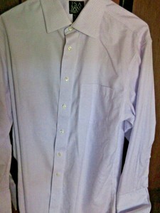 Checked French Cuffs Dress Shirt 16x32 