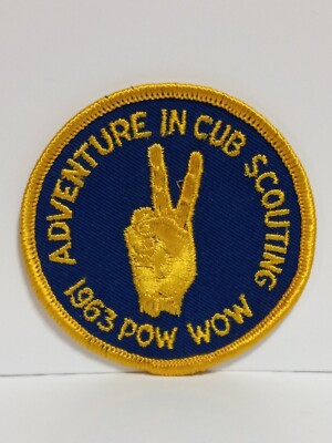 Vtg 1963 Adventure In Cub Scouting Pow Wow 3 Inch Patch