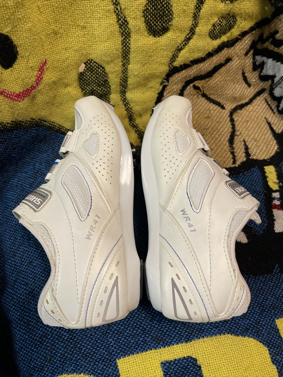 Chaussures de cyclisme à cliquet femme Shimano SH-WR41 blanc vélo de