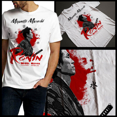 Samurai T-Shirt Japanese Bushi Icon Bushido Code Short Sleeve Cotton Tee