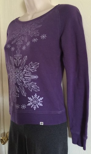 Rare HTF Arbor Collective Sweatshirt XS Purple Long Sleeve Silver Snowflake - Picture 4 of 12