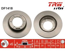 2 St. Bremsscheibe TRW DF1418 für Toyota Hilux V Pick-up VW