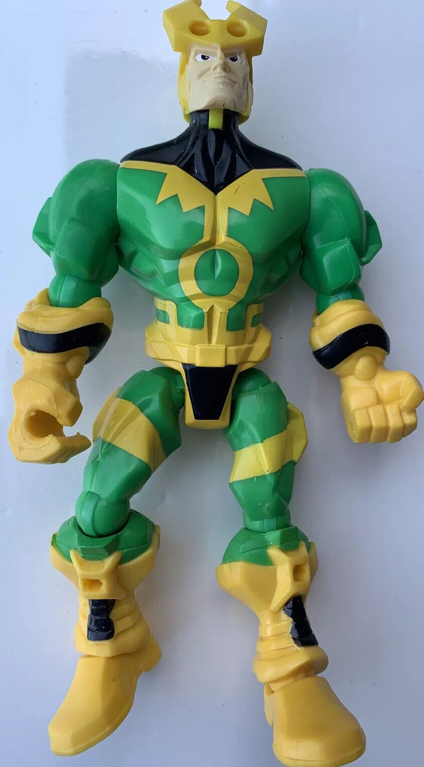 He Man Action Figure Green Yellow 7in Tall Articulate C395C Hasbro Avenger F17