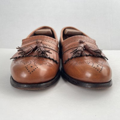 ALLEN EDMONDS Mens Bridgeton Kiltie Loafer Brown Leather Slip On Shoes Size 11 Allen Edmonds Bridgeton Chili Tassel Loafer W/ Brogue  main image 4