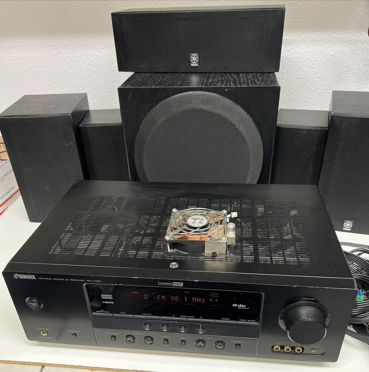 Yamaha RX-V363 Receiver + YAMAHA YST-SW012 Subwoofer 6PC | eBay