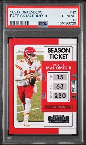 2021 Panini Contenders #47 Patrick Mahomes Ii PSA 10