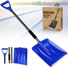 Snow Shovel, Emergency Shovels for Driveway with D-Handle, Overall 41-Inch Long 