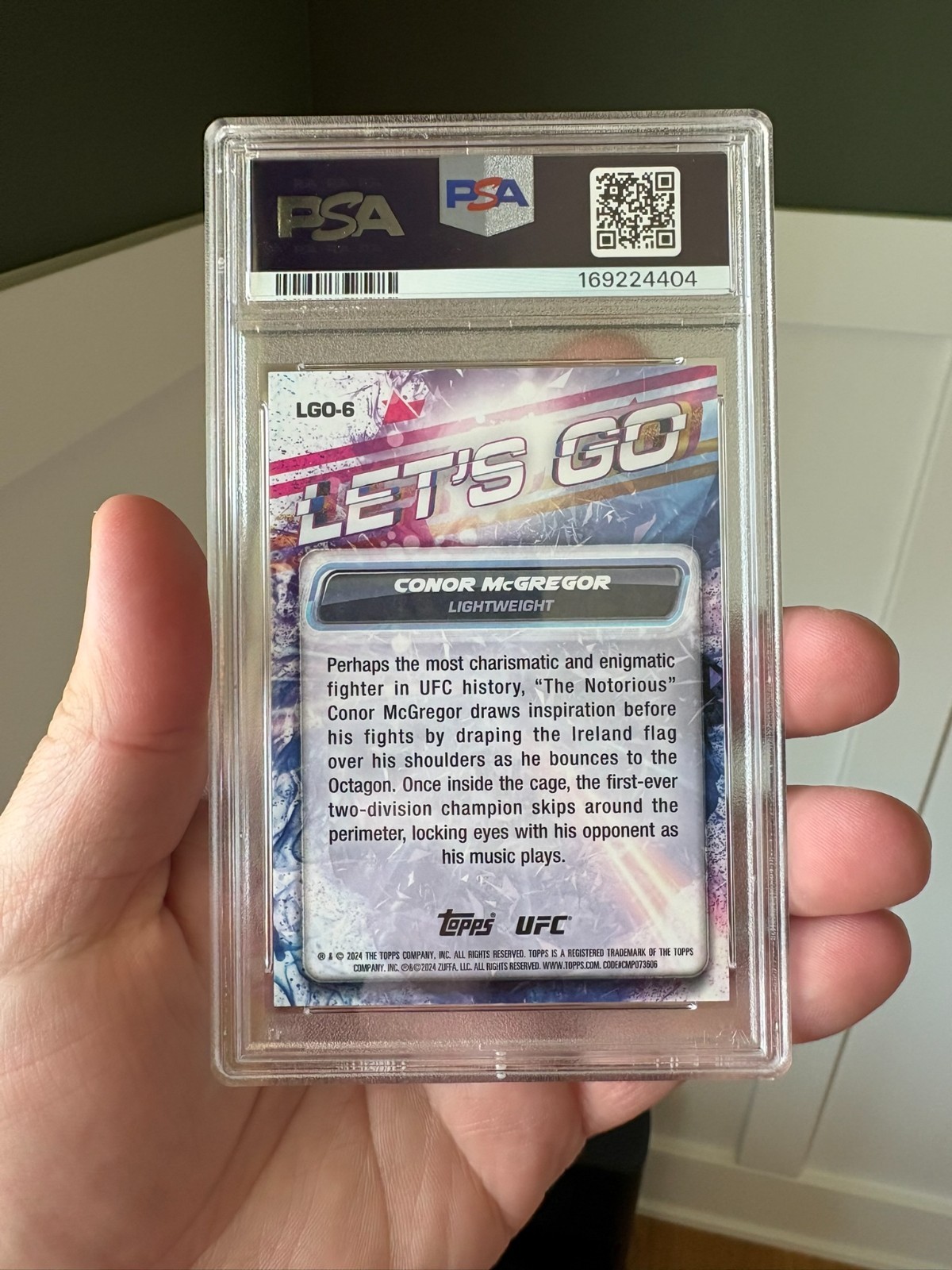 Conor McGregor Let's Go Insert SP - 2024 Topps Chrome UFC #LGO-6 - PSA 10 view 2