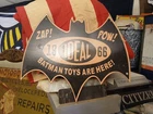 Large Vintage Batman Sign - Batman Robin Ideal 1966 Comic Porcelain Gas Oil Sign