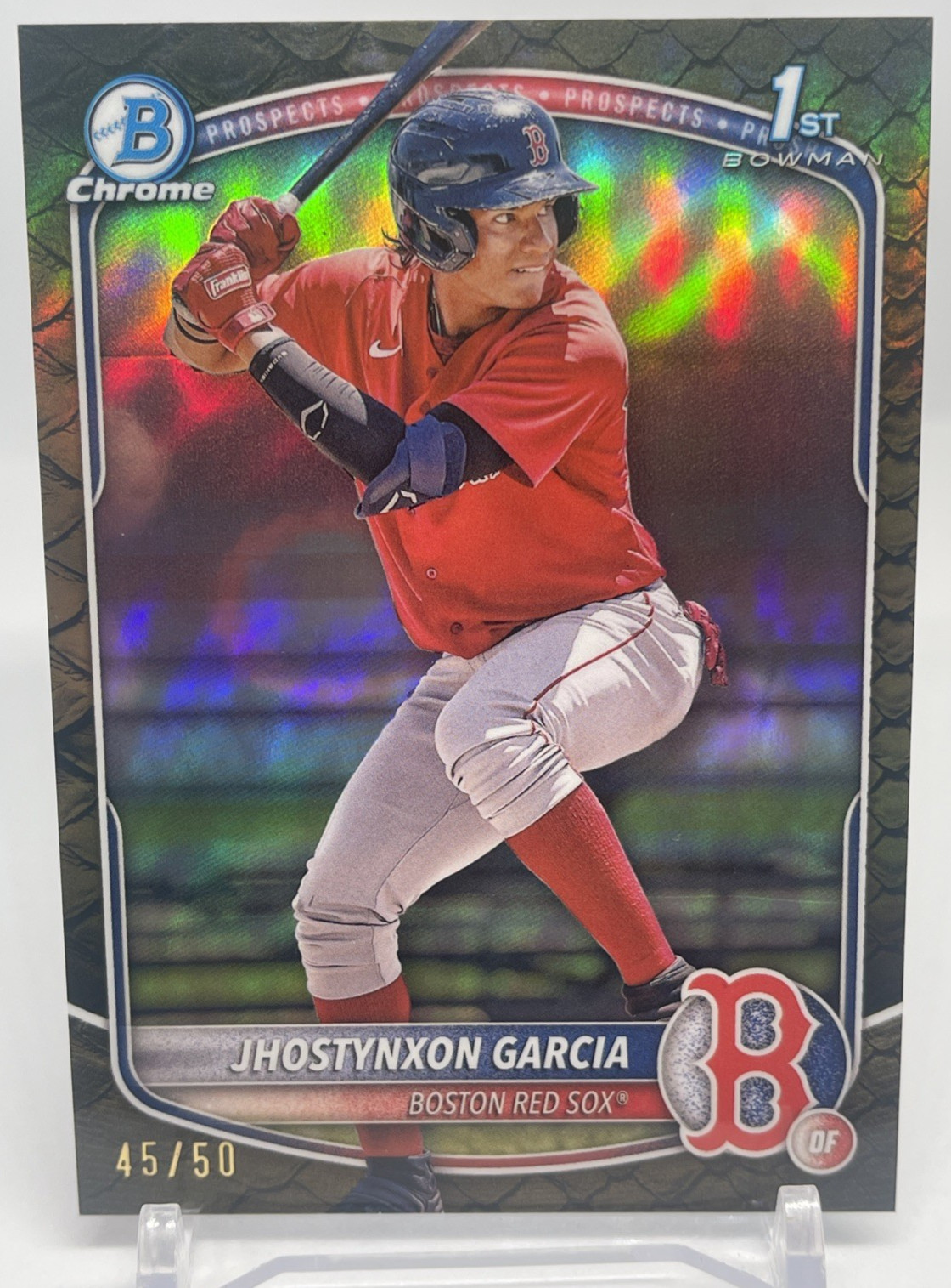 2025 Bowman Chrome Jhostynxon Garcia 1st Gold #45/50 Reptilian Refractor #BCP-43