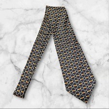 HERMES Tie Gray Allover 100 Silk Made in France