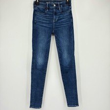 American Eagle Women s Blue Skinny Jeans Hi Rise Jegging Size 0