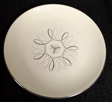 Carousel By Sevron, Salad Plates, Mid Century Modern Atomic Pattern