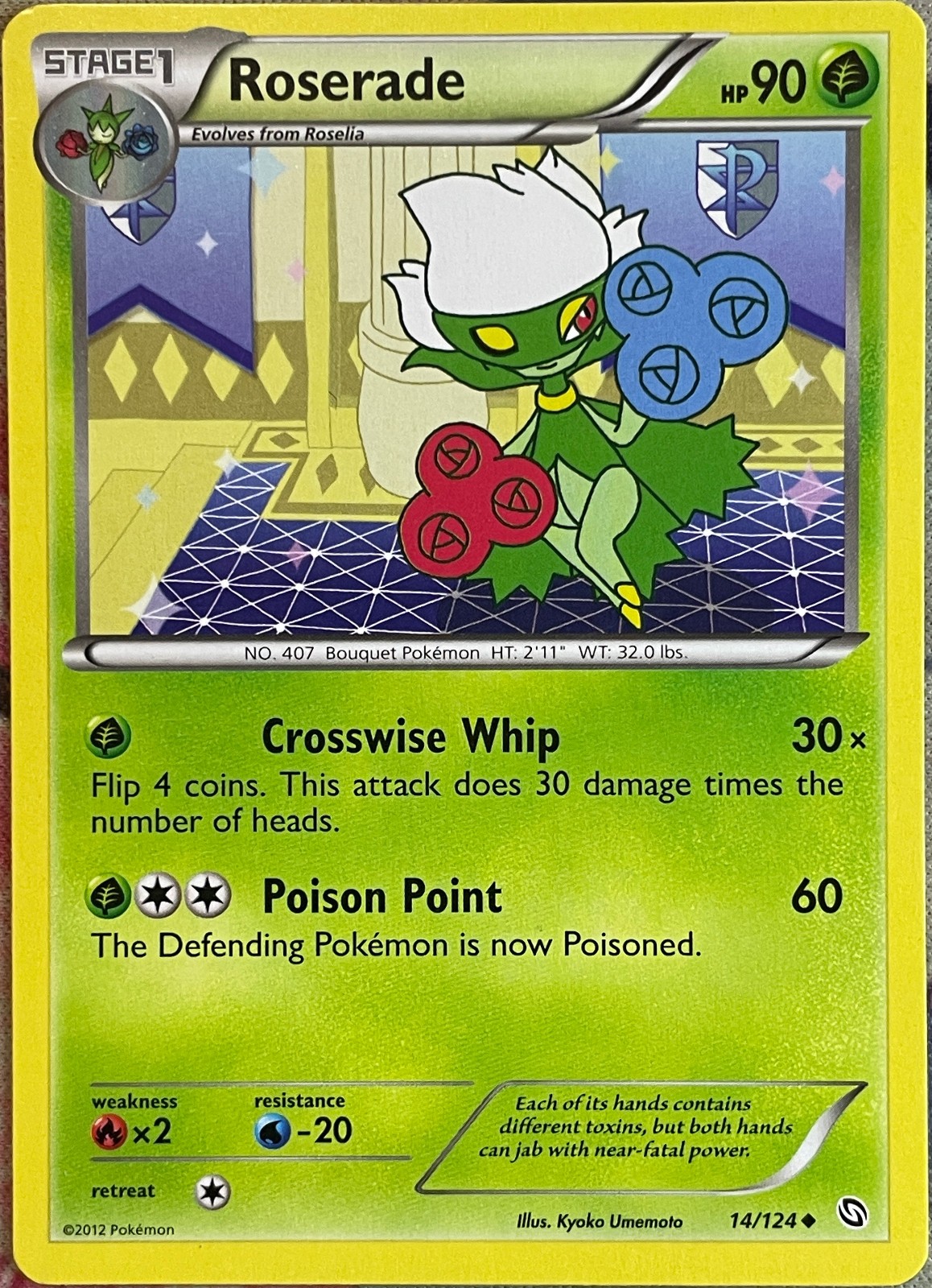 Roserade - 14/124 - Dragons Exalted Pokemon 2012