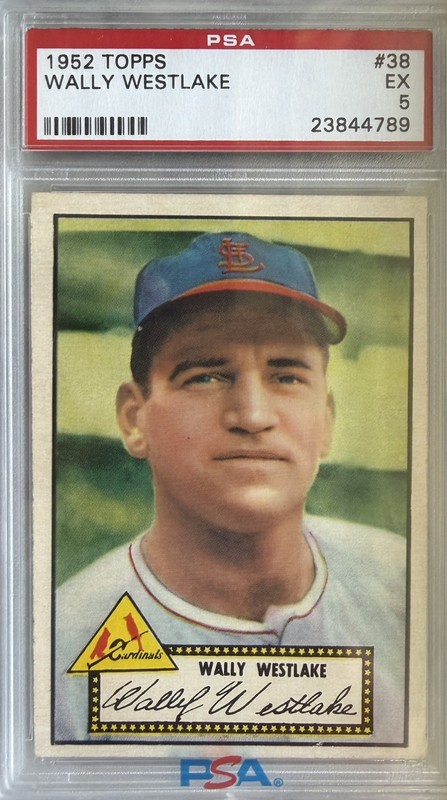 1952 Topps Set Break #38 Wally Westlake (Red Back) - PSA 5 (EX)