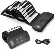 Lujex Roll Up Piano, Portable Silicone Keyboard Perfect for Beginners, Safe M...