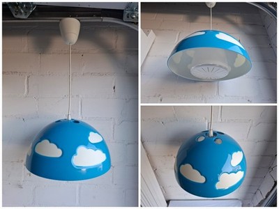 IKEA SKOJIG Deckenleuchte Wolken Blau Weiß Kinderzimmer Lampe Kinderleuchte