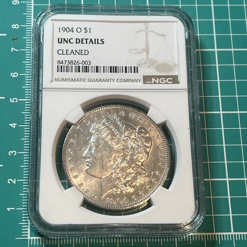 1904 O Morgan Silver Dollar Gorgeous NGC Uncirculated Details Graded $1