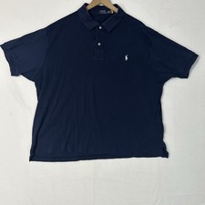 Polo Ralph Lauren Men  s Polo Shirt 2XB Navy Blue Short Sleeve Big  Tall Classic