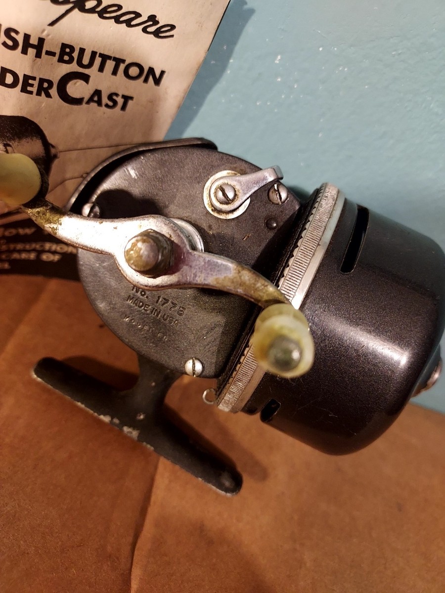 VINTAGE SHAKESPEARE USA PUSH BUTTON WONDERCAST No. 1775 FB OLD