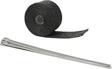 Black Fiberglass Exhaust Header Wrap 2 X 16.5 With 5pcs 11.8 Inch Stainless St Black Fiberglass Exhaust Header Wrap 2 X 16.5 With 5pcs 11.8 Inch Stainless St