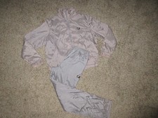 VTG 90's NIKE NYLON TRACK SUIT MEN SZ MEDIUM PANTS JACKET SILVER GRAY LINED