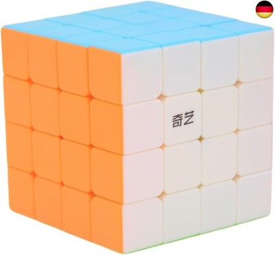 Bukefuno QY Toys 4x4 Zauberwürfel Puzzle Speed Magic Cube Stickerlos QY 4x4x4 